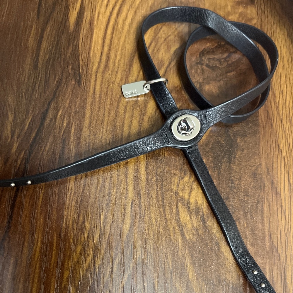 Coach leather turnlock bracelet